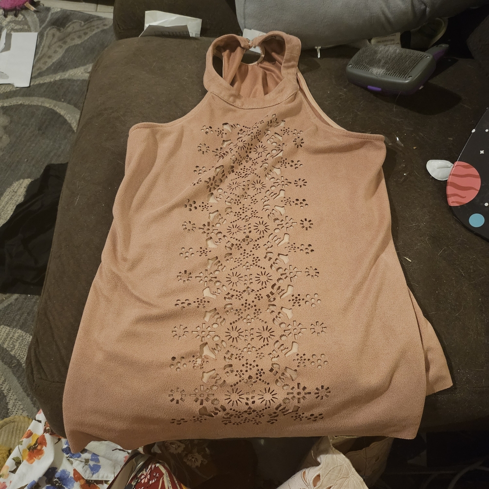 Altar'd State Pink Sleeveless Tunic